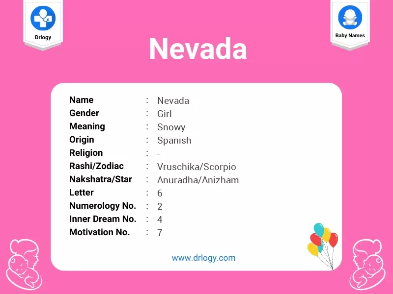 Nevada Name Meaning