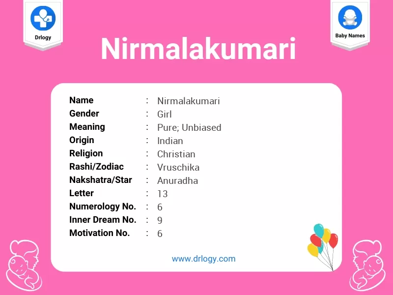 Nirmalakumari Name Meaning