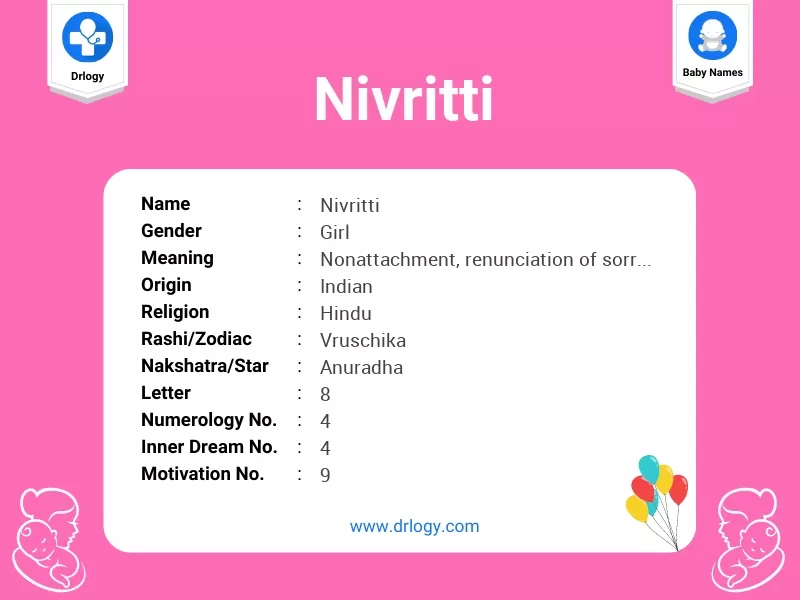Nivritti Name Meaning