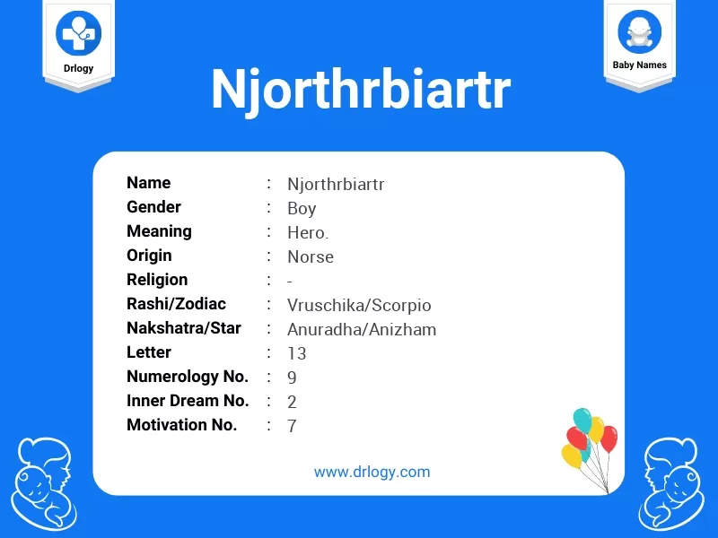 Njorthrbiartr Name Meaning