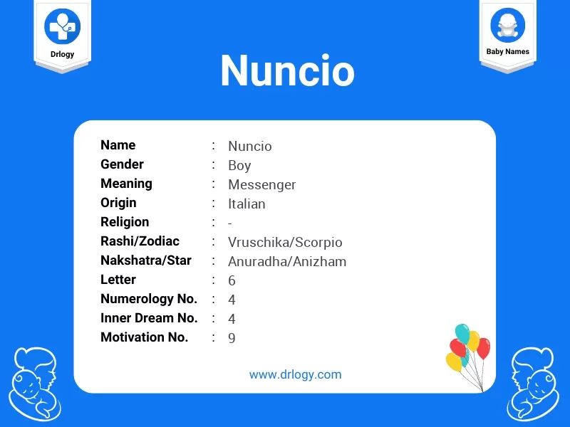 Nuncio Name Meaning