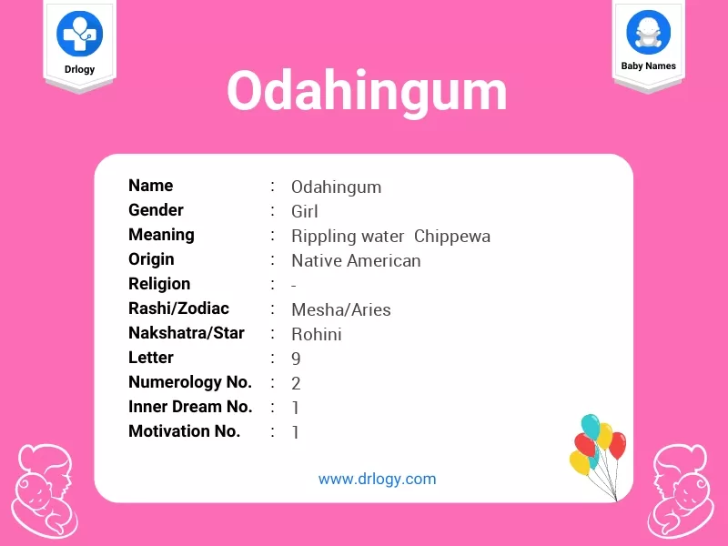 Odahingum Name Meaning