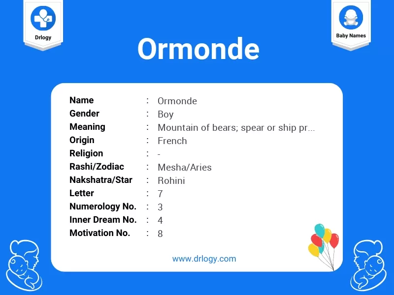 Ormonde Name Meaning