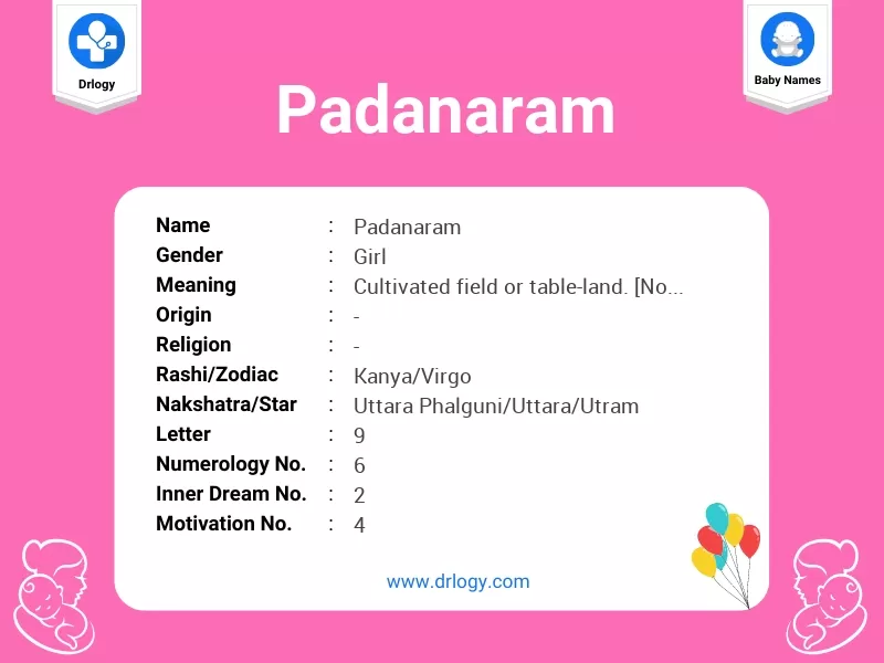 Padanaram Name Meaning