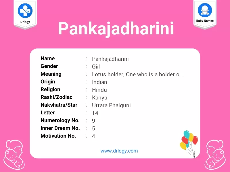 Pankajadharini Name Meaning