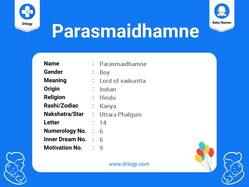 Parasmaidhamne Name Meaning