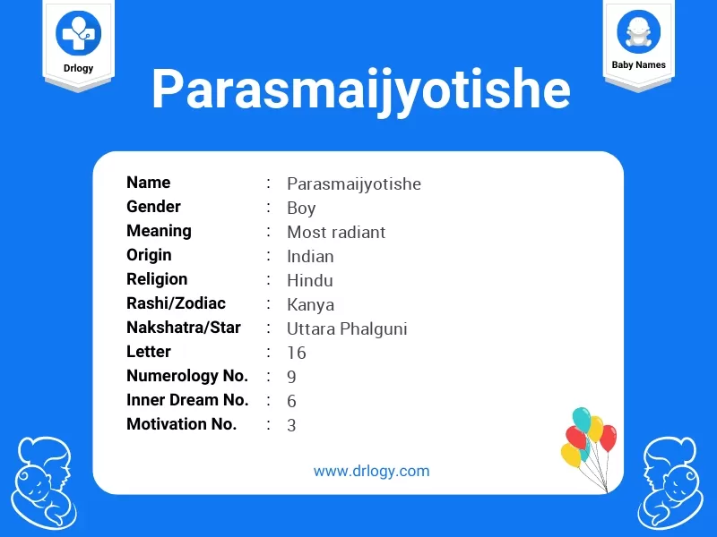 Parasmaijyotishe Name Meaning