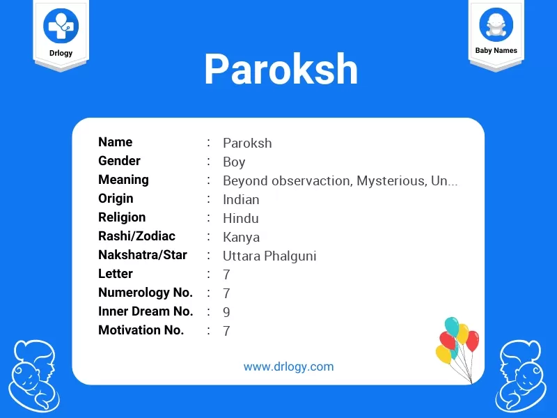 Paroksh Name Meaning
