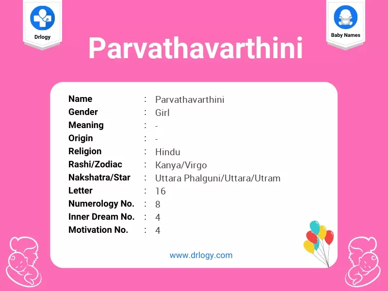 Parvathavarthini Name Meaning