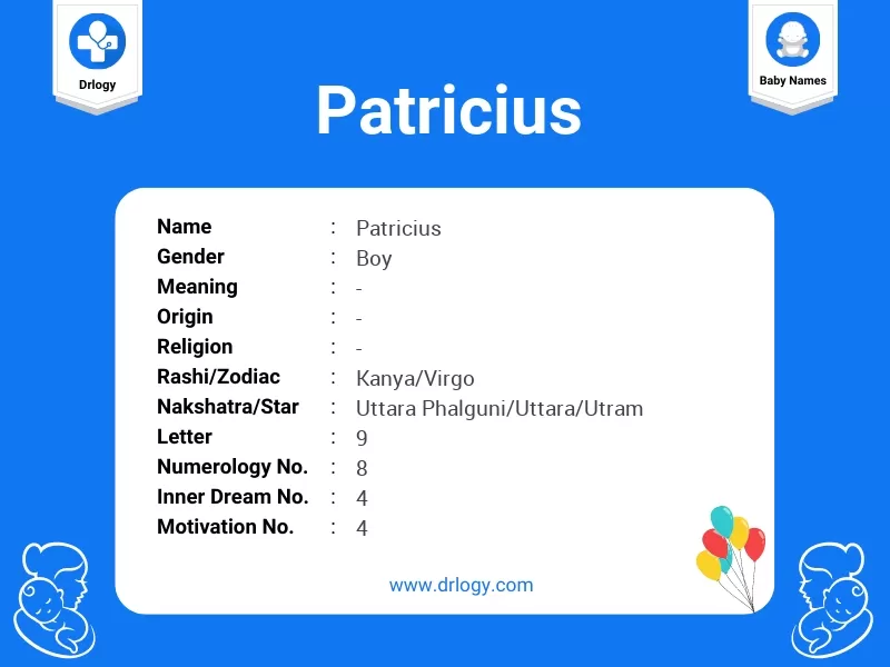 Patricius Name Meaning