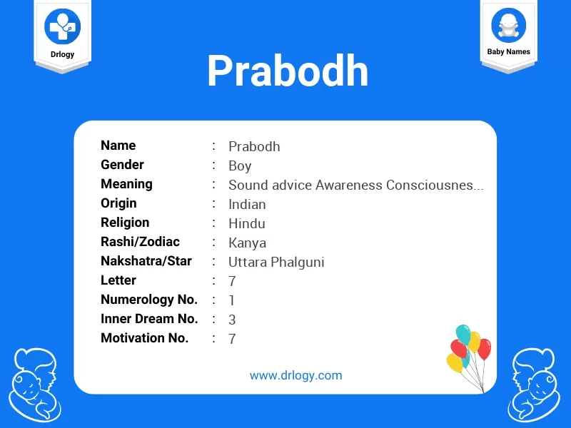 Prabodh Name Meaning