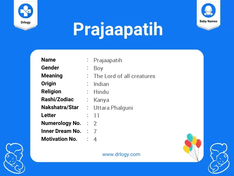 Prajaapatih Name Meaning