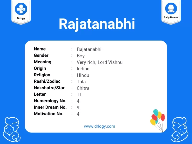Rajatanabhi Name Meaning