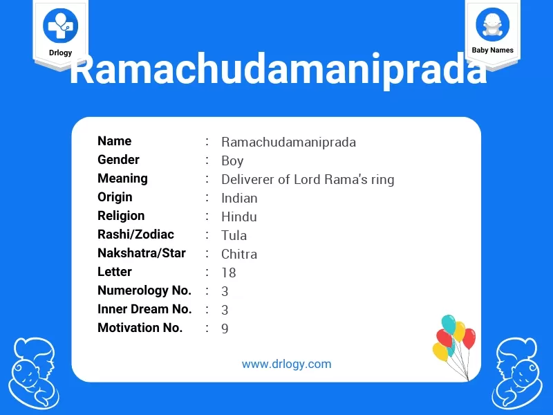Ramachudamaniprada Name Meaning