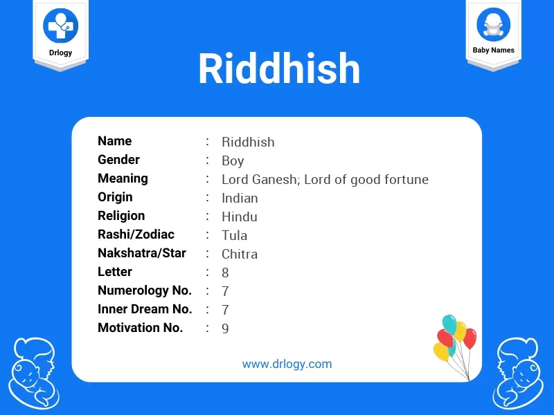 Riddhish Name Meaning
