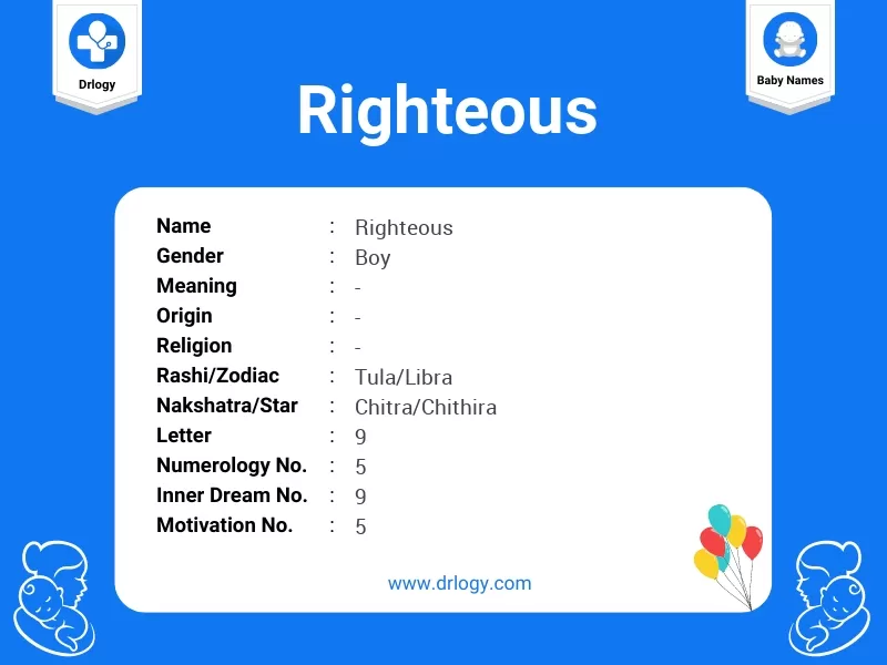 Righteous Name Meaning