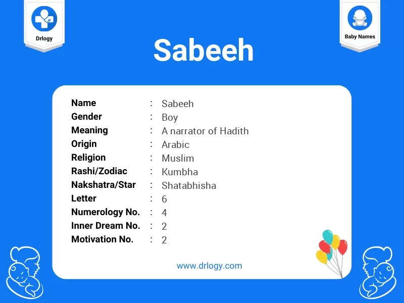 Sabeeh Name Meaning
