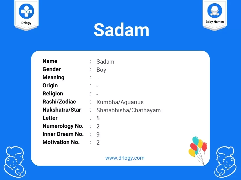 Sadam Name Meaning