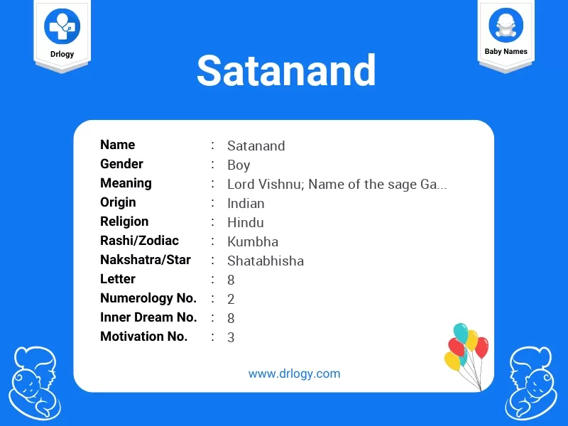 Satanand Name Meaning