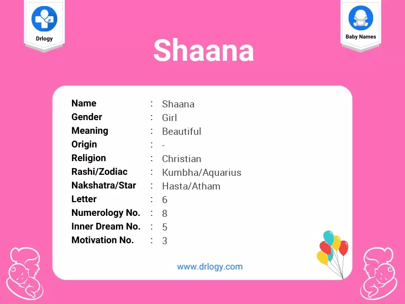 Shaana Name Meaning