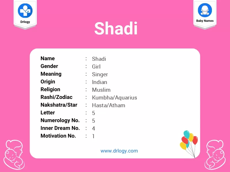 Shadi Name Meaning
