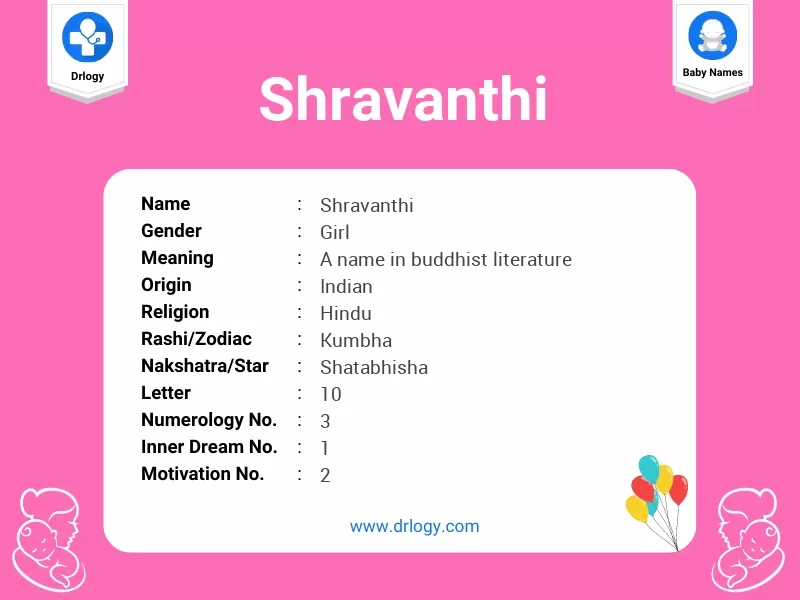 Shravanthi Name Meaning