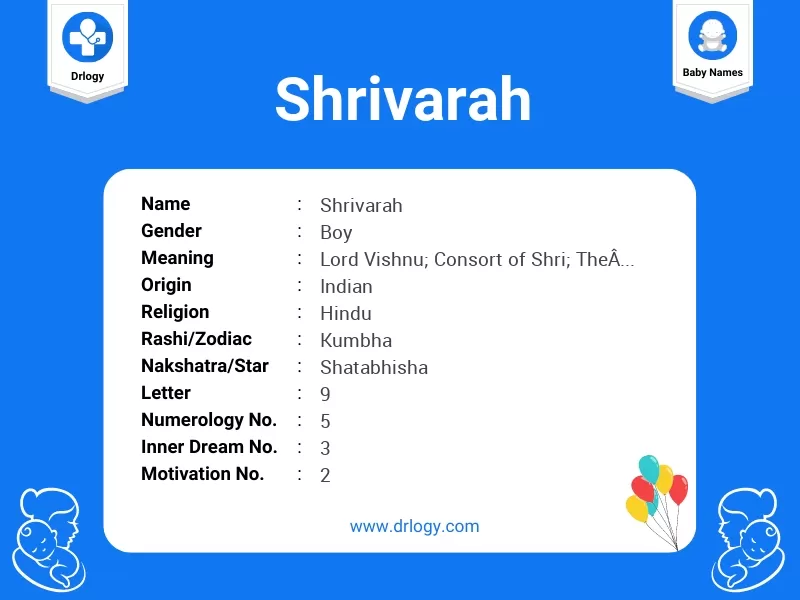 Shrivarah Name Meaning