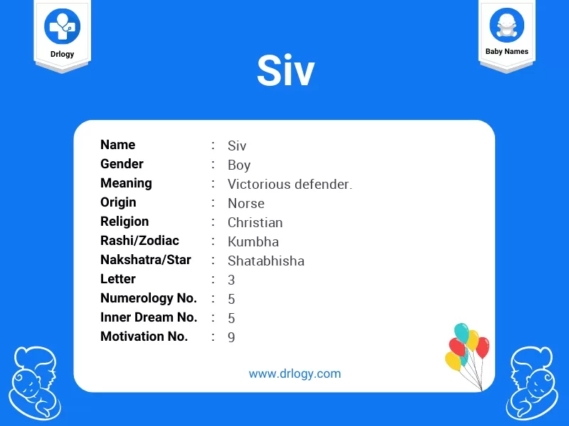 Siv Name Meaning