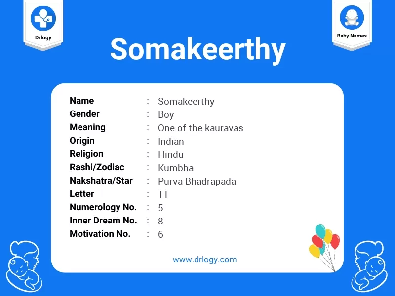 Somakeerthy Name Meaning