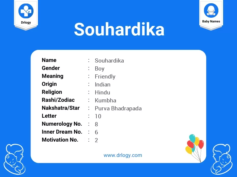 Souhardika Name Meaning