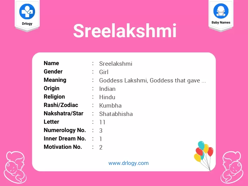 Sreelakshmi Name Meaning