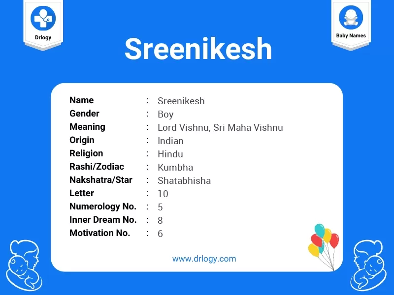 Sreenikesh Name Meaning