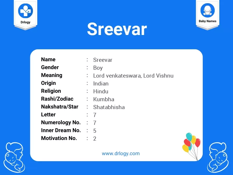 Sreevar Name Meaning