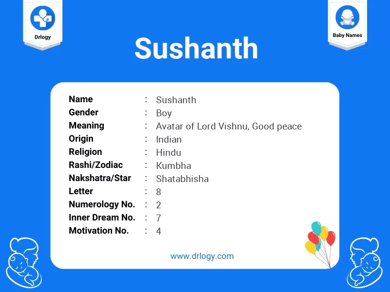 Sushanth Name Meaning