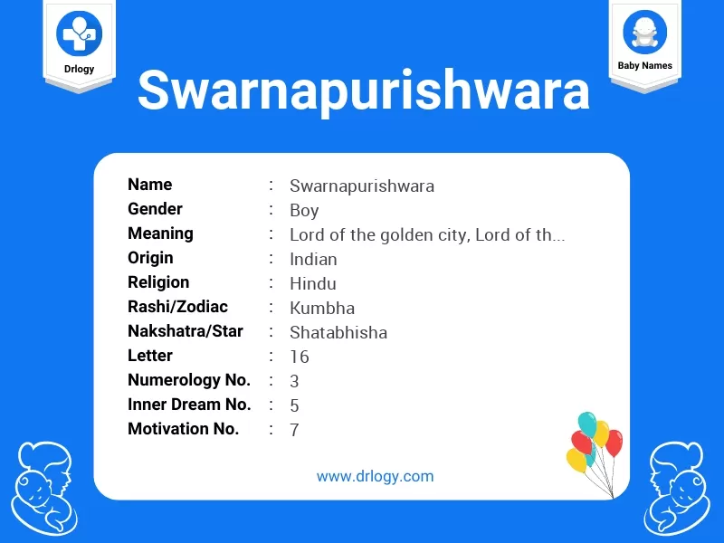Swarnapurishwara Name Meaning