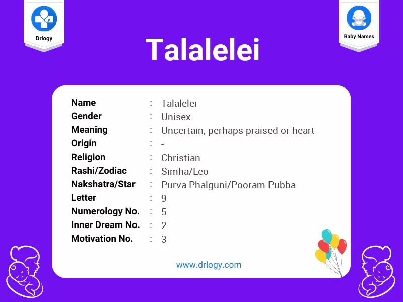 Talalelei Name Meaning