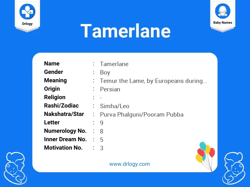 Tamerlane Name Meaning