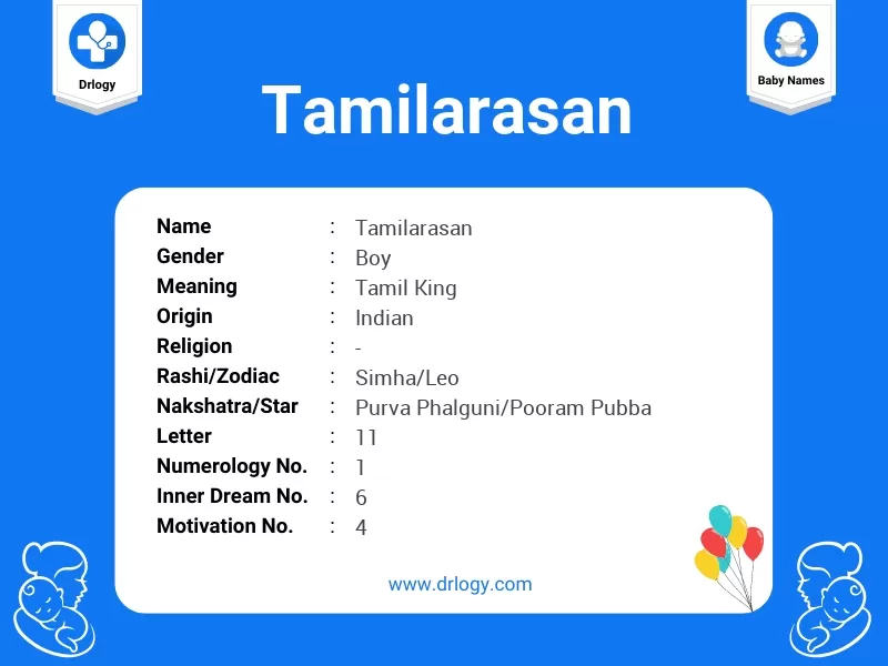 Tamilarasan Name Meaning