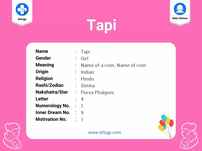 Tapi Name Meaning
