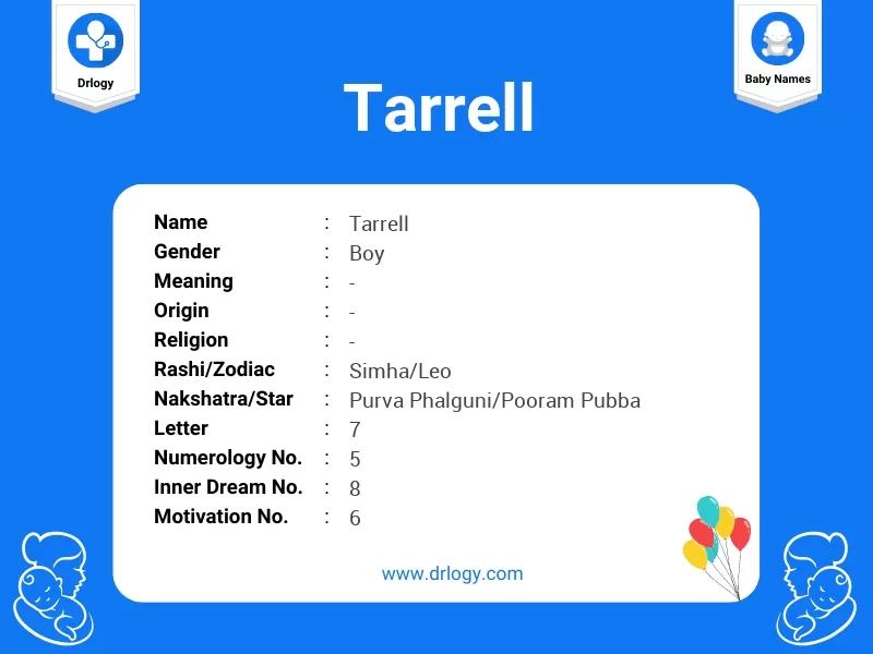Tarrell Name Meaning