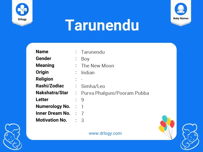 Tarunendu Name Meaning