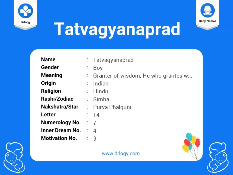 Tatvagyanaprad Name Meaning
