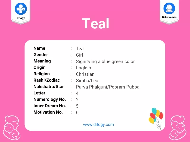 Teal Name Meaning