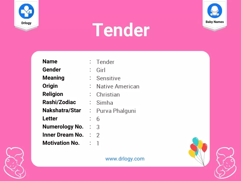 Tender Name Meaning