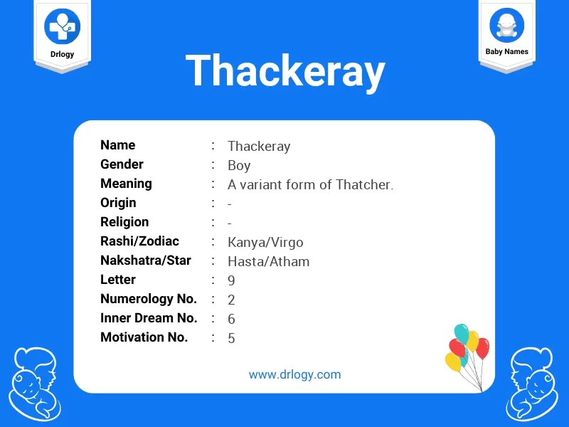 Thackeray Name Meaning