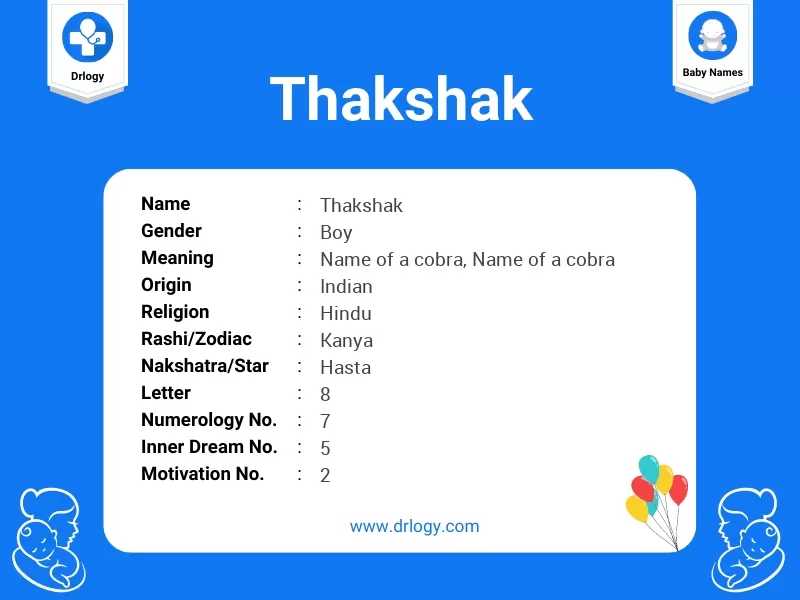 Thakshak Name Meaning
