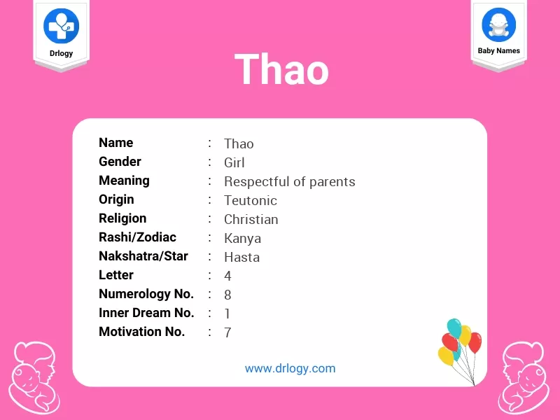 Thao Name Meaning