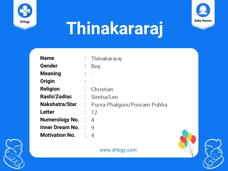 Thinakararaj Name Meaning