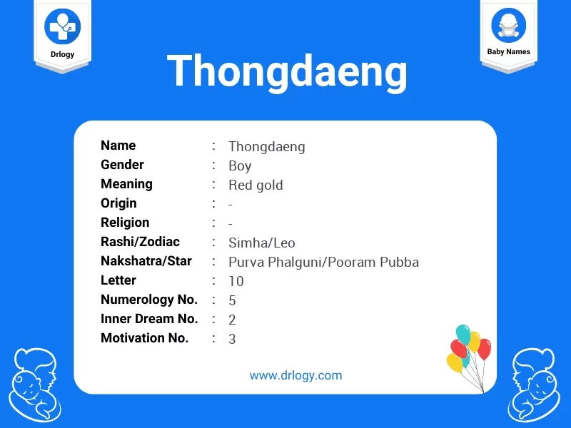 Thongdaeng Name Meaning