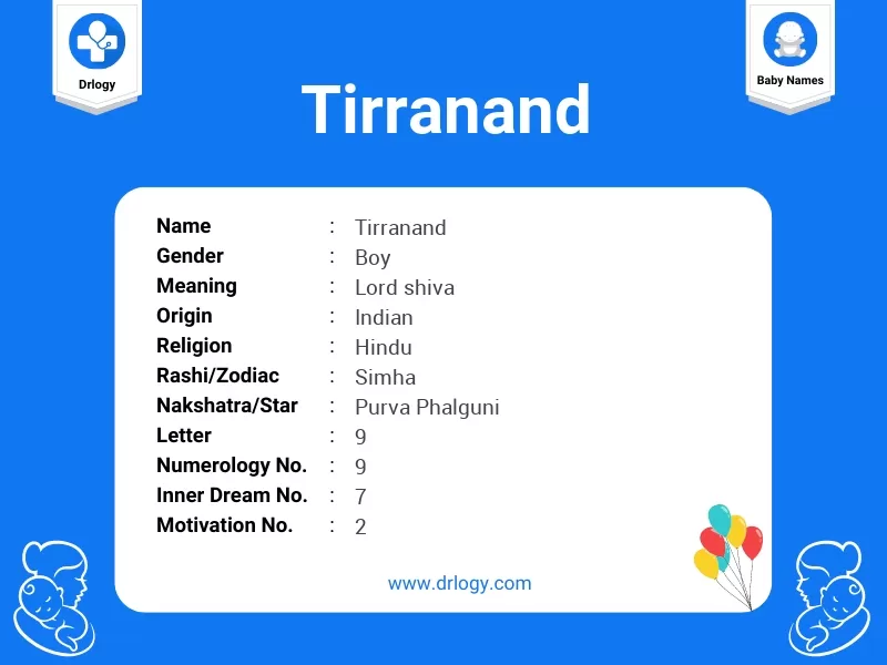 Tirranand Name Meaning